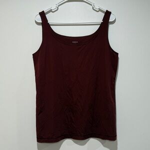 Lafayette 148 New York Burgundy Scoop Neck Tank